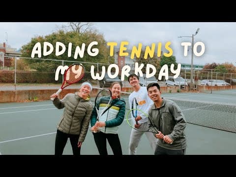 I added 1 hour of tennis into my workday - best way to start a workday